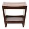 Hello Honey® 18" Modern Slatted Solid Wood Stool With Storage Shelf